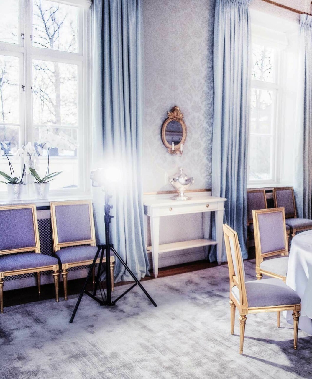 Matsalen hemma hos kronprinsessan Victoria och prins Daniel på Haga slott. Så här ser det ut i matsalen hemma hos kronprinsessan Victoria och prins Daniel på Haga slott.
