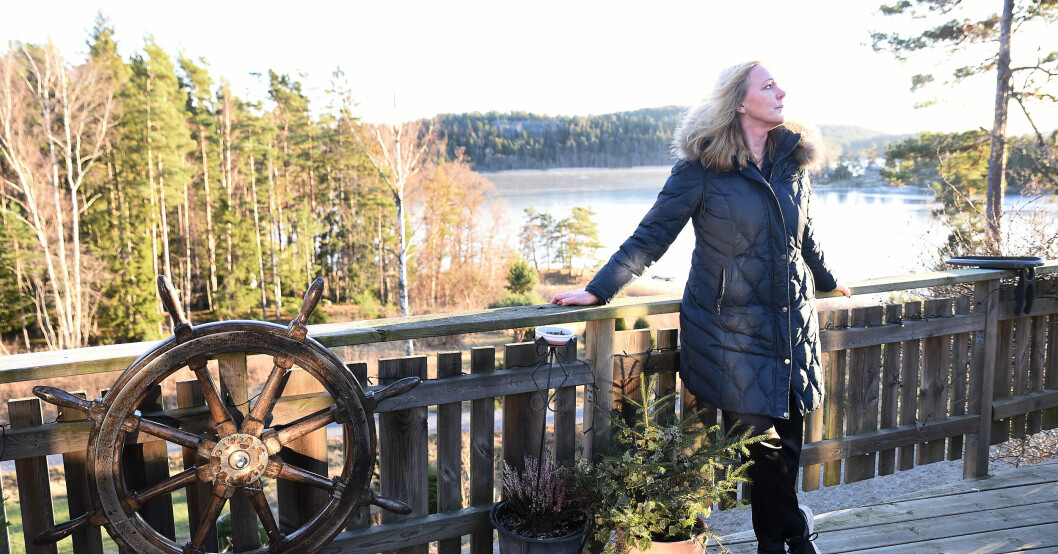 Varje sommar är det fullt med barn och barnbarn vid huset på Muskö, berättar Monica Elfsberg.