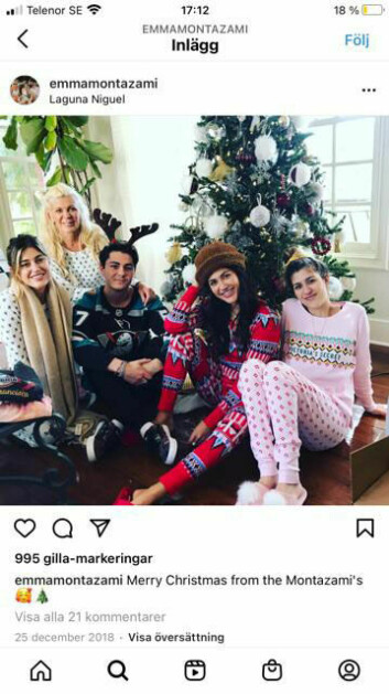 Maria Montazami med alla fyra barnen. Familjen Montazami
