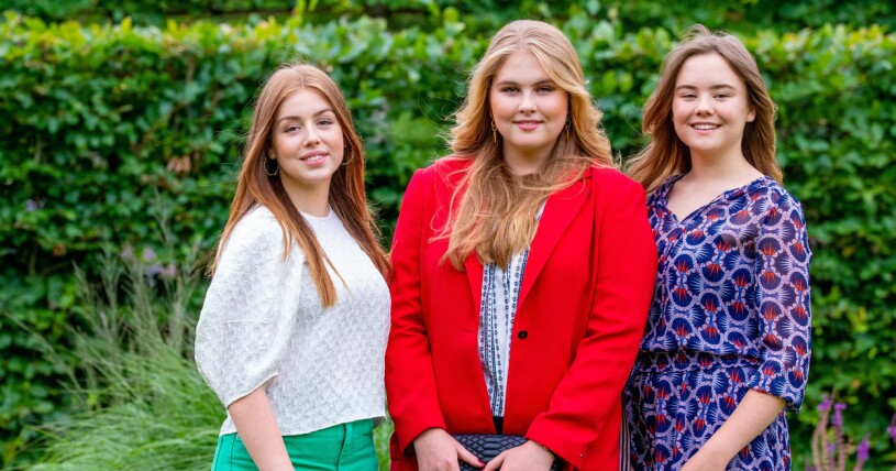 De tre döttrarna prinsessan Alexia, prinsessan Amalia och prinsessan Ariane.