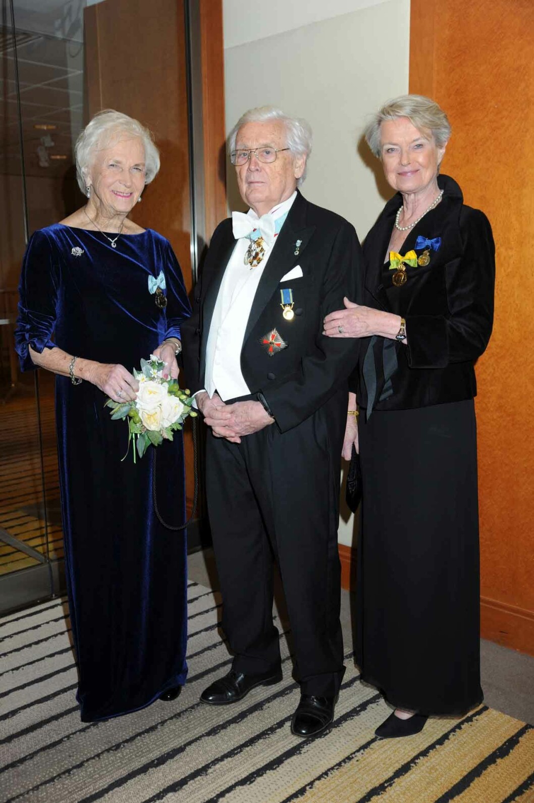 Förra statsfrun Louise Lyberg och diplomaten Jan Mårtenson med hustru Ingrid. Förra statsfrun Louise Lyberg och diplomaten Jan Mårtenson med hustru Ingrid.