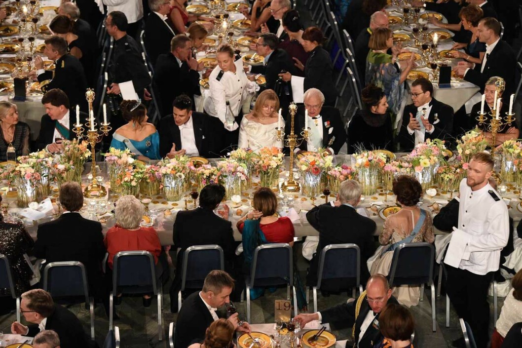 Honnörsbordet under Nobel 2019.