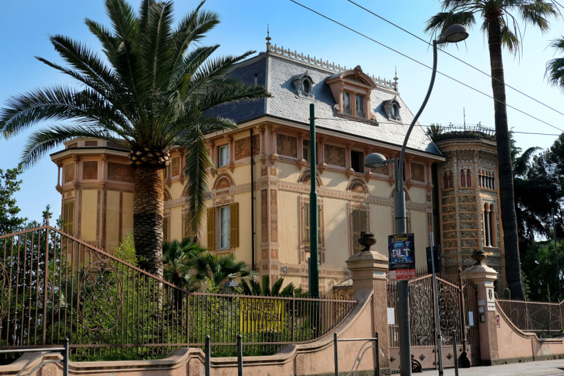 I denna ståtliga villa i San Remo spenderade Alfred Nobel sina sista år. Alfred Nobels sista hem, villan i San Remo