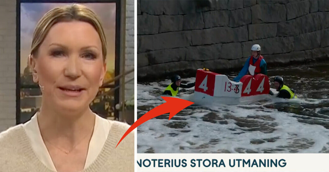 Otäcka händelsen i Nyhetsmorgon – reportern försvinner under vattnet: "Försöker desperat hitta"