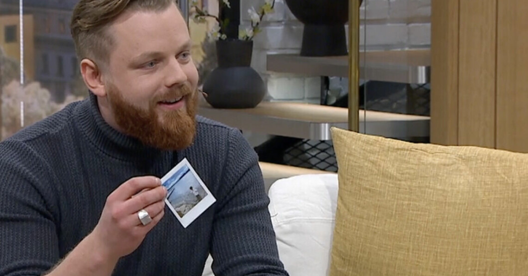 Magikern Pontus har med sig den instagrambild som Soraya kom att tänka på i studion. Nyhetsmorgon