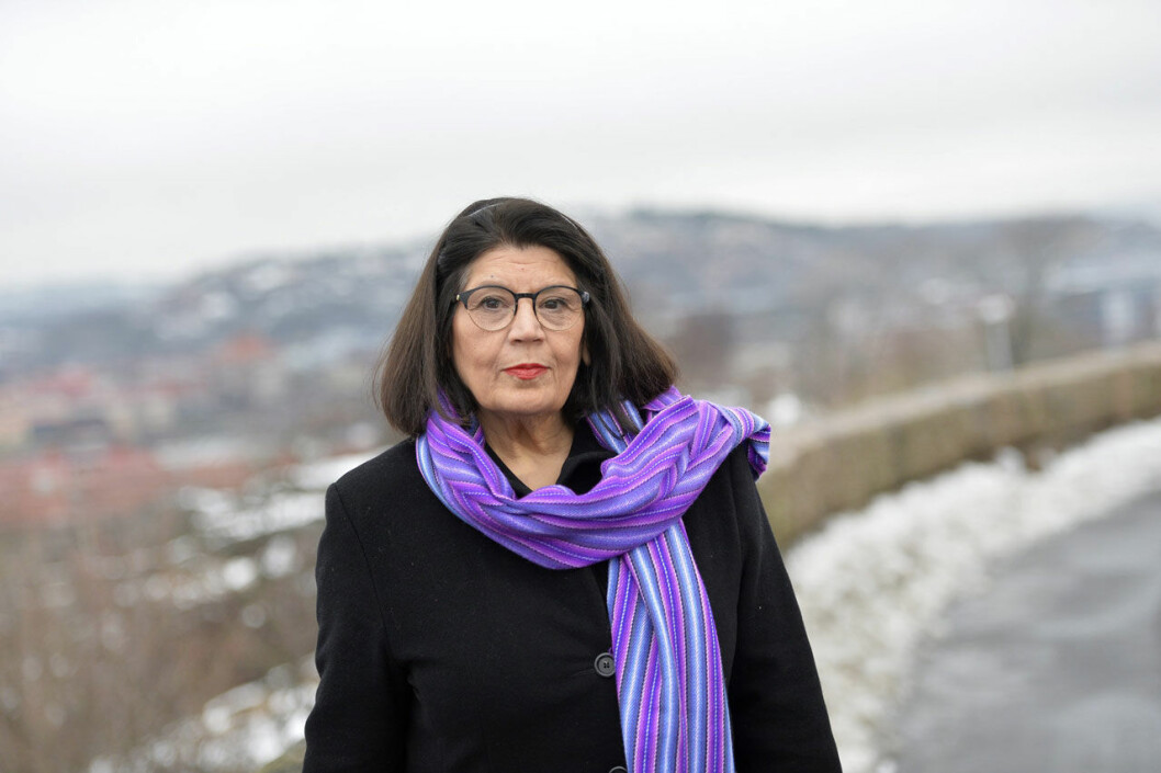 Författaren Jila Mossaed, en av Svenska Akademiens nya ledamöter. Författaren Jila Mossaed, en av Svenska Akademiens nya ledamöter.