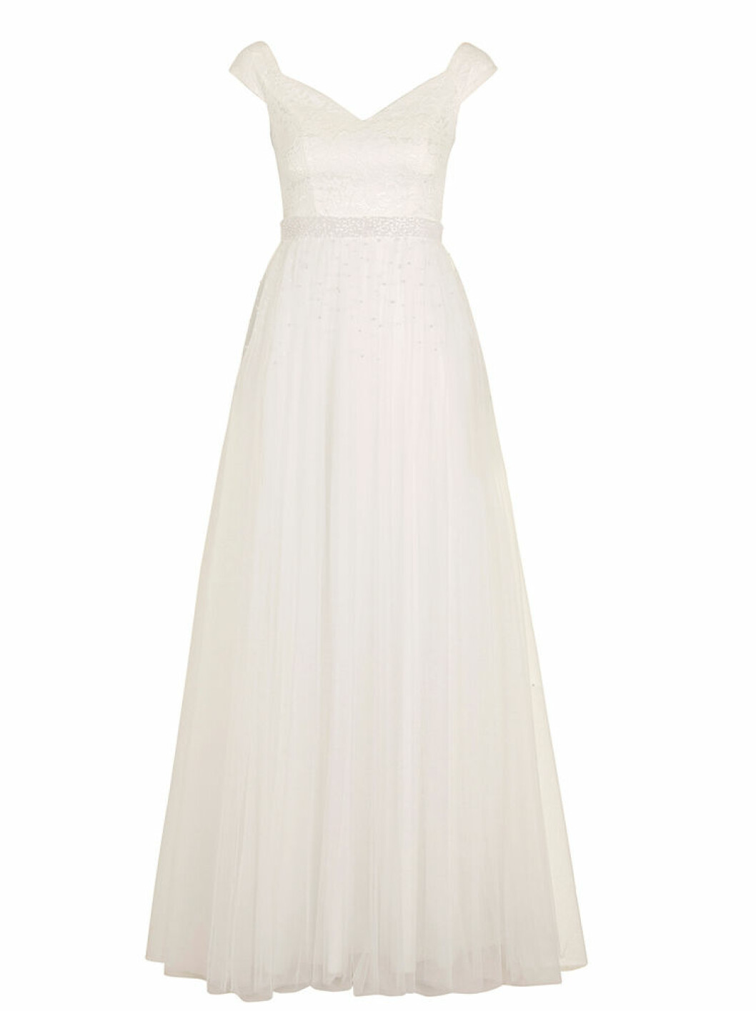 Brudklänning i off shoulder-modell