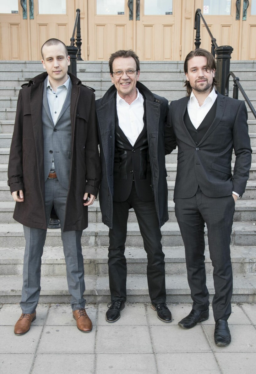Björn med sina två söner Jonathan och Oliver 2017.