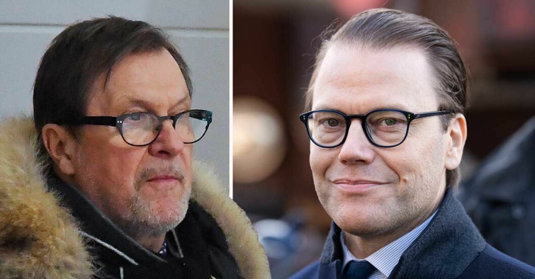 Far och son. Daniel körde för övrigt motocross när han var i tonåren. Olle Westling och hans son prins Daniel.