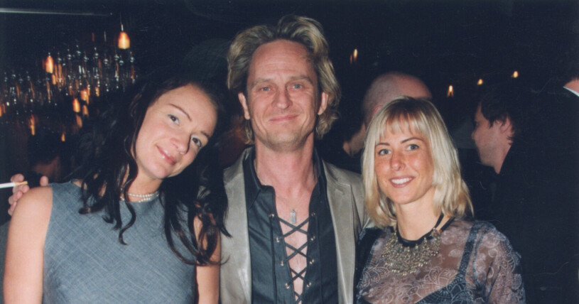 Orup med ex-flickvännen Sofia Eriksson och nya kärleken Pernilla, 1999