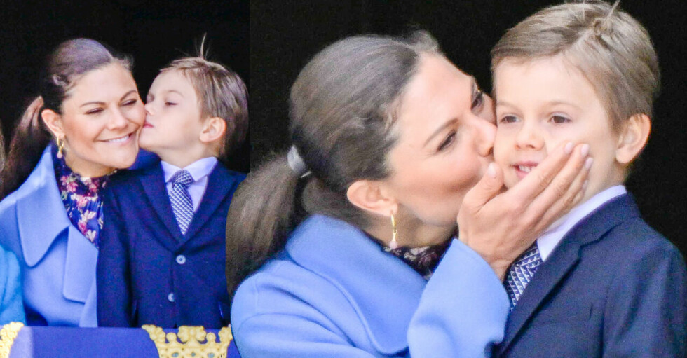 Prins Oscar med kronprinsessan Victoria