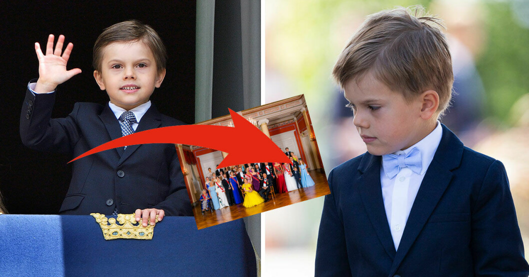 Sötchock! Prins Oscar på sin livs första galamiddag