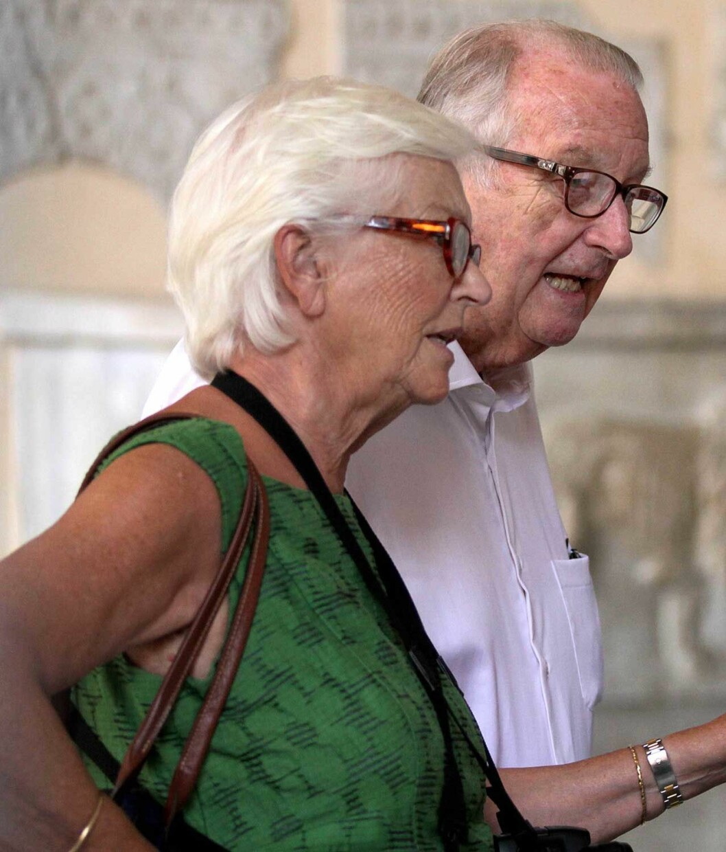 Drottning Paola och kung Albert under en tidigare semester. Drottning Paola och kung Albert på semester för några år sedan.