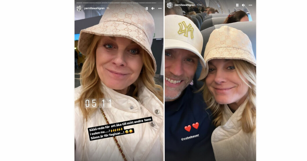 Pernilla Wahlgren och pojkvännen Christian Bauer