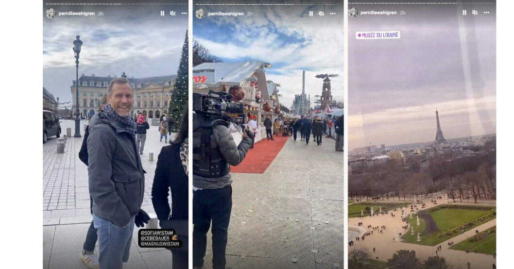 Pernilla Wahlgren har fullt upp i Paris! Christian Bauer i Paris