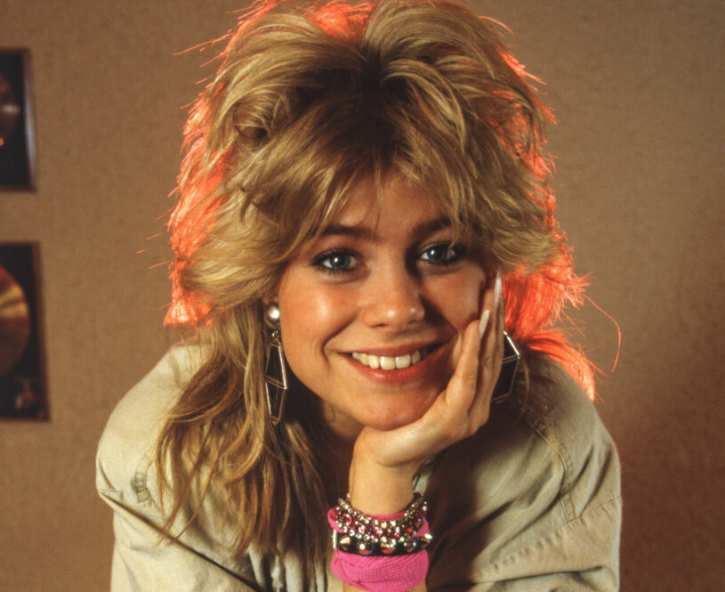 Pernilla Wahlgren inför Melodifestivalen 1985 Pernilla Wahlgren