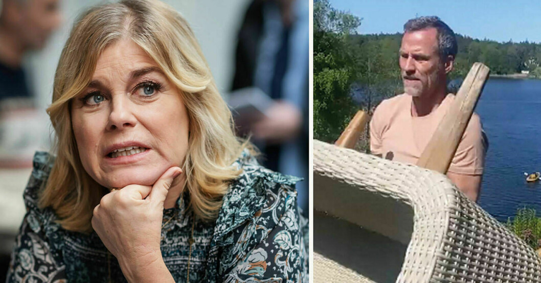 Pernilla Wahlgren hade en utmaning med Christian Bauer. Pernilla Wahlgren och Christian Bauer