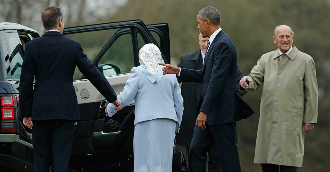 Prins Philip och presidentparet Obama.