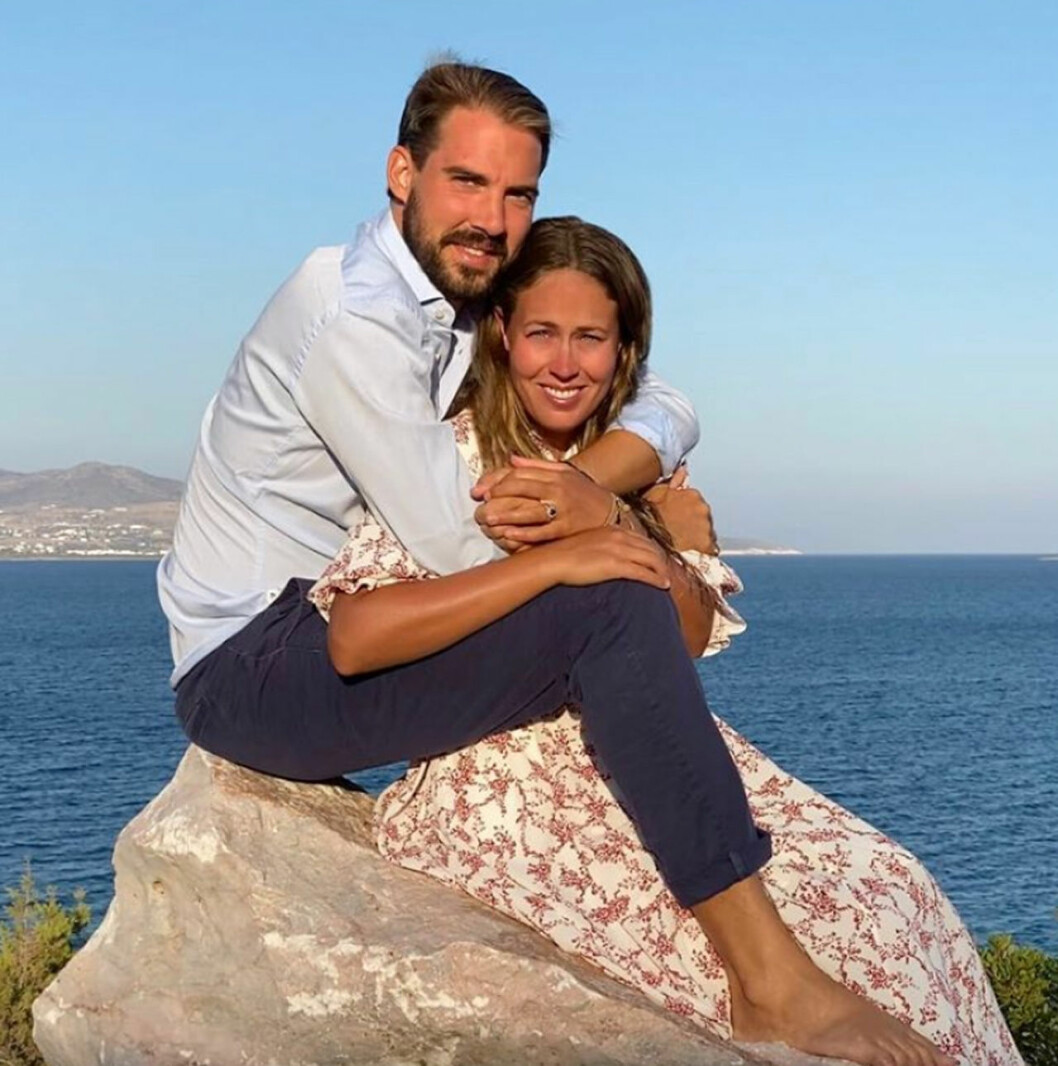 Nyförlovade: Prins Philippos och den schweiziska miljardärsdottern Nina Flohr. Prins Philippos och Nina Flohr