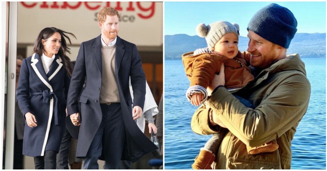 Det är bara två år sedan amerikanska tv-stjärnan Meghan Markle stormade in i den brittiska kungafamiljen – och nu är hon redan på väg att flytta tillbaka till USA tillsammans med prins Harry. Prins Harry visar upp sonen Archie.