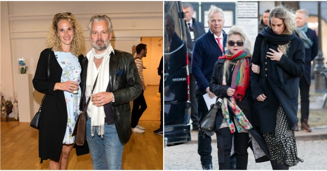 Ari Behns flickvän Ebba Rysst Heilmann anländer till domkyrkan.