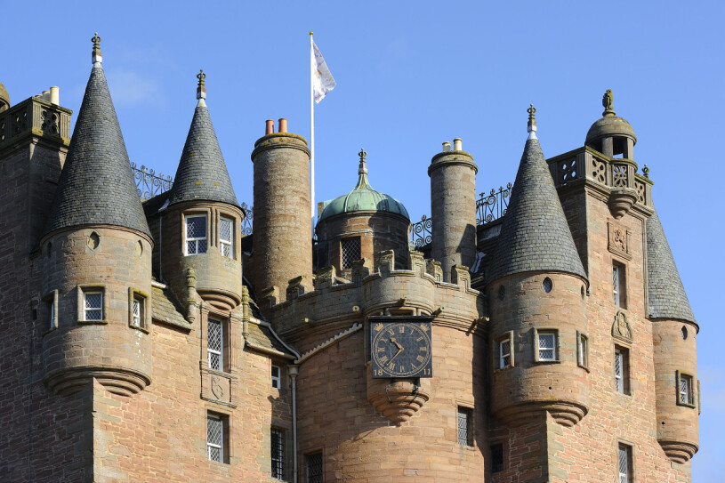 Platsen för brottet: Glamis Castle i Angus, Skottland. Här föddes drottning Elizabeths syster prinsessan Margaret.