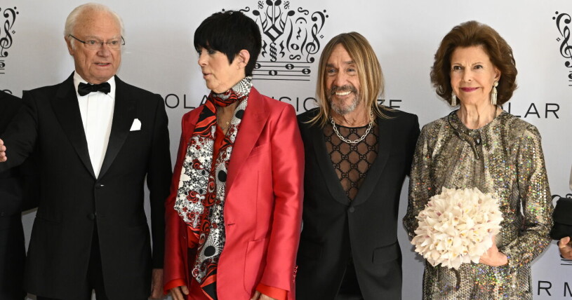 Kungen och drottningen med Diane Warren och Iggy Pop!