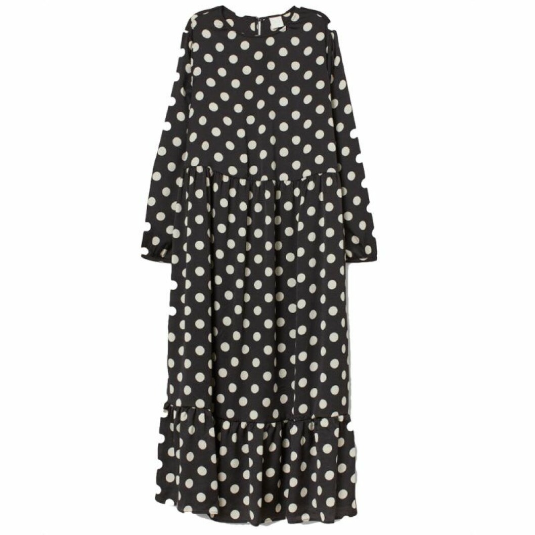 Prickig maxiklänning från h&M