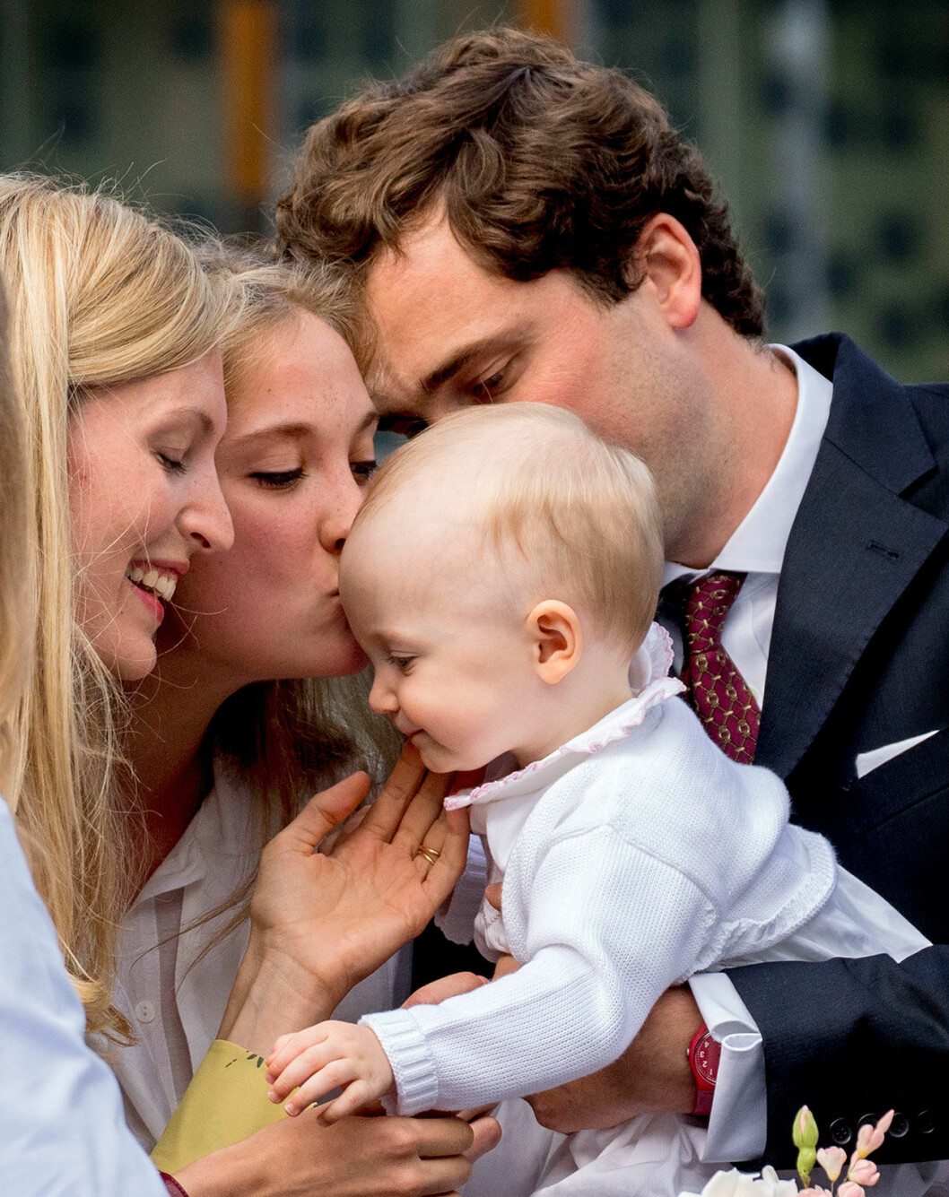 Prins Amedeo och prinsessan Elisabetta med dottern Anna Astrid