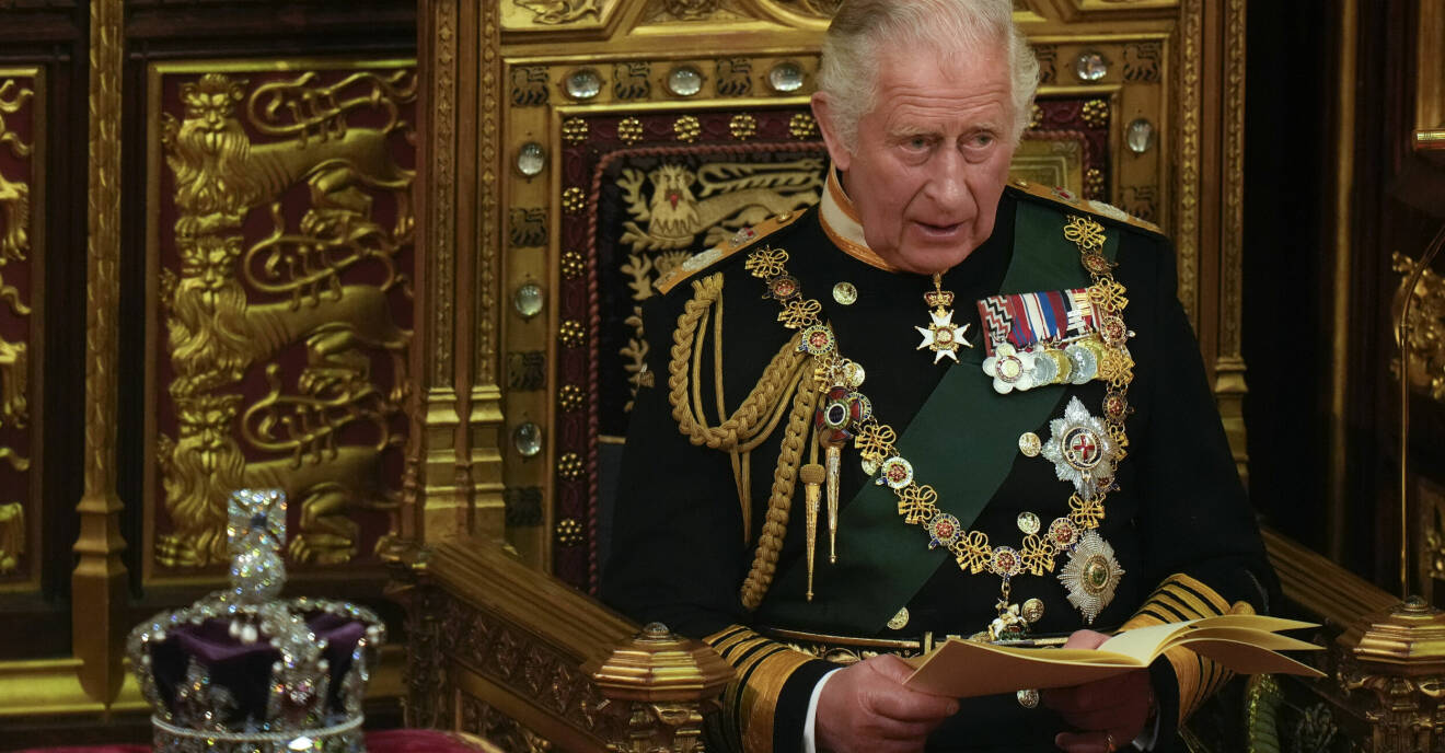 Prince Charles på invigningen av det brittiska parlamentet
