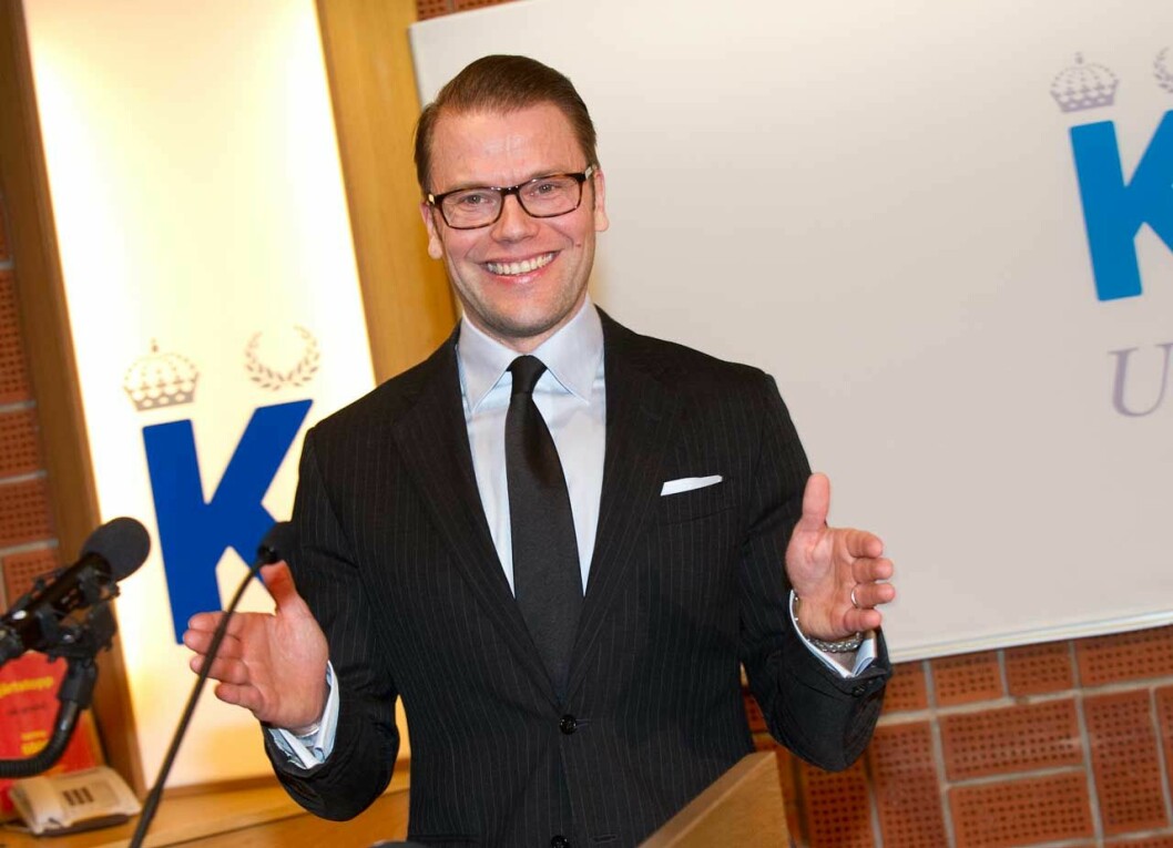 Prins Daniel när Estelle föddes. Prins Daniel när Estelle föddes.