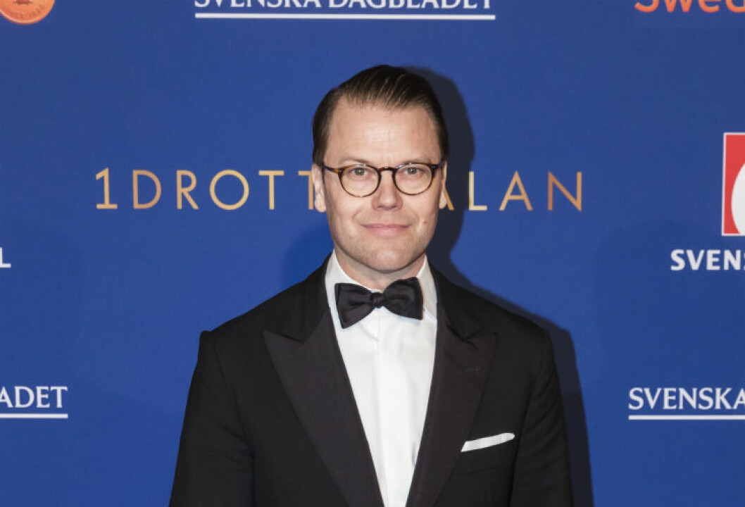 Prins Daniel under Idrottsgalan. Prins Daniel under Idrottsgalan.