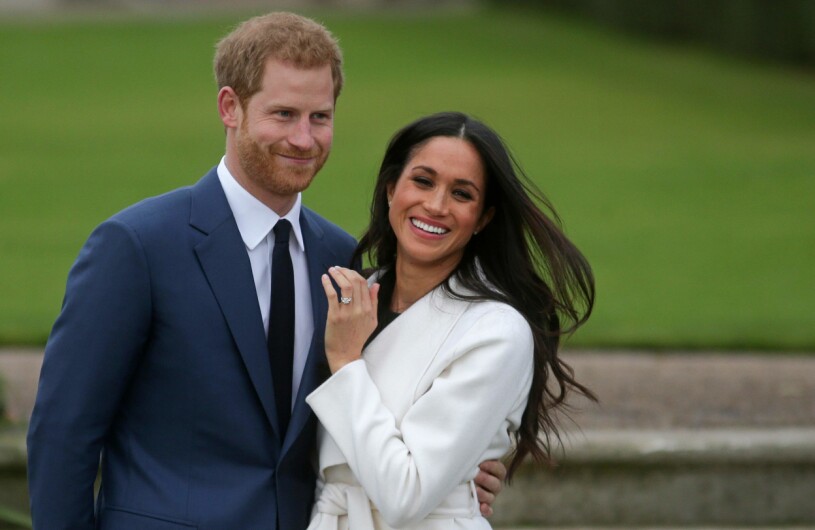 Lyckan lyste om Meghan och Harry i samband med förlovningen i november 2017. Prins Harry och Meghan