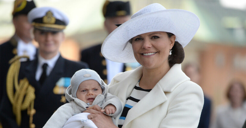 Kronprinsessan Victoria med sin son, prins Oscar. Foto:TT Så gick det till när prins Oscar föddes