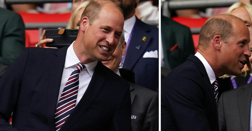 Prins William var mer än gärna på plats under kvällens avgörande match! Foto: TT