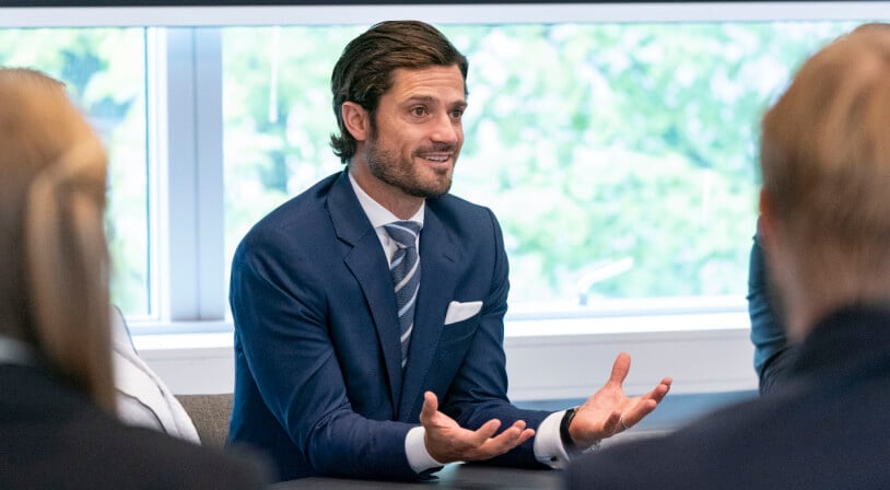 Med anledningen av pandemin besökte Carl Philip Blekinge.