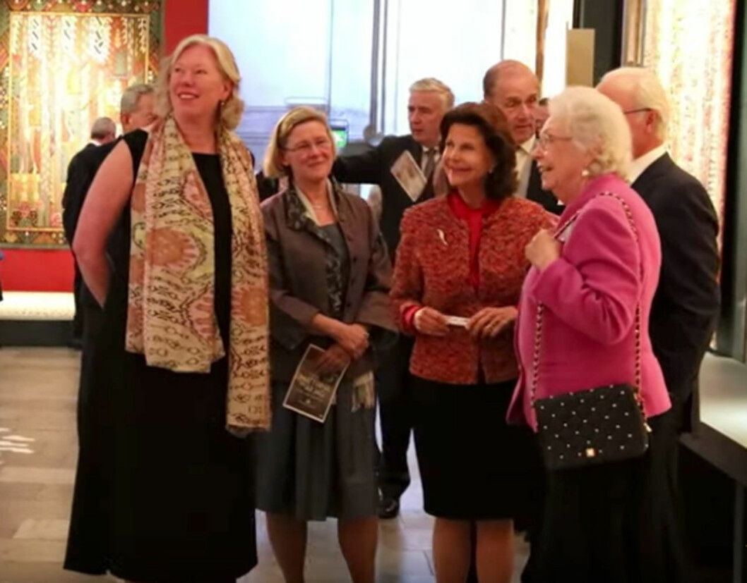 Prinsessan Christina med kungen och drottning Silvia vid invigningen. Prinsessan Christina drottning Silvia