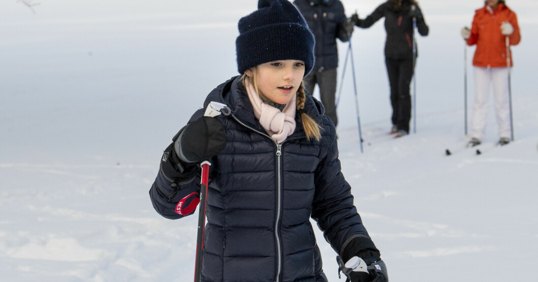 Prinsessan Estelle är ett riktigt skidess. Prinsessan Estelle