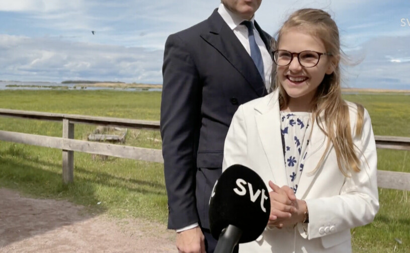 En prinsessa som verkar nöjd med besöket i Östergötland!