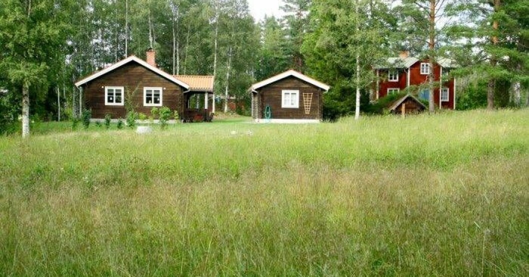 Familjen Westlings hus i Acktjära. Prinsessan Estelle och prins Oscar besökte farföräldrarna