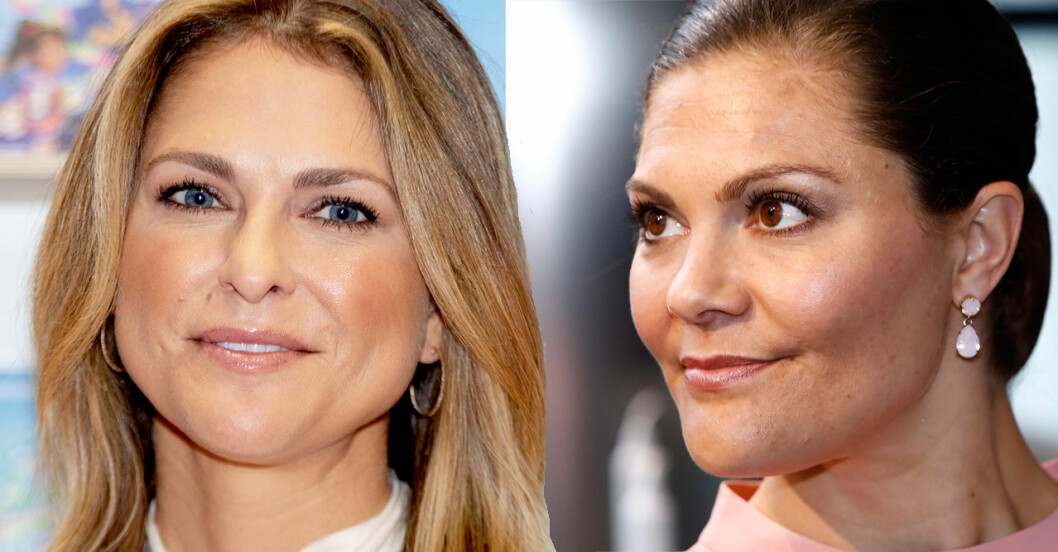 Prinsessan Madeleine och kronprinsessan Victoria. Kronprinsessan Victoria och prinsessan Madeleine