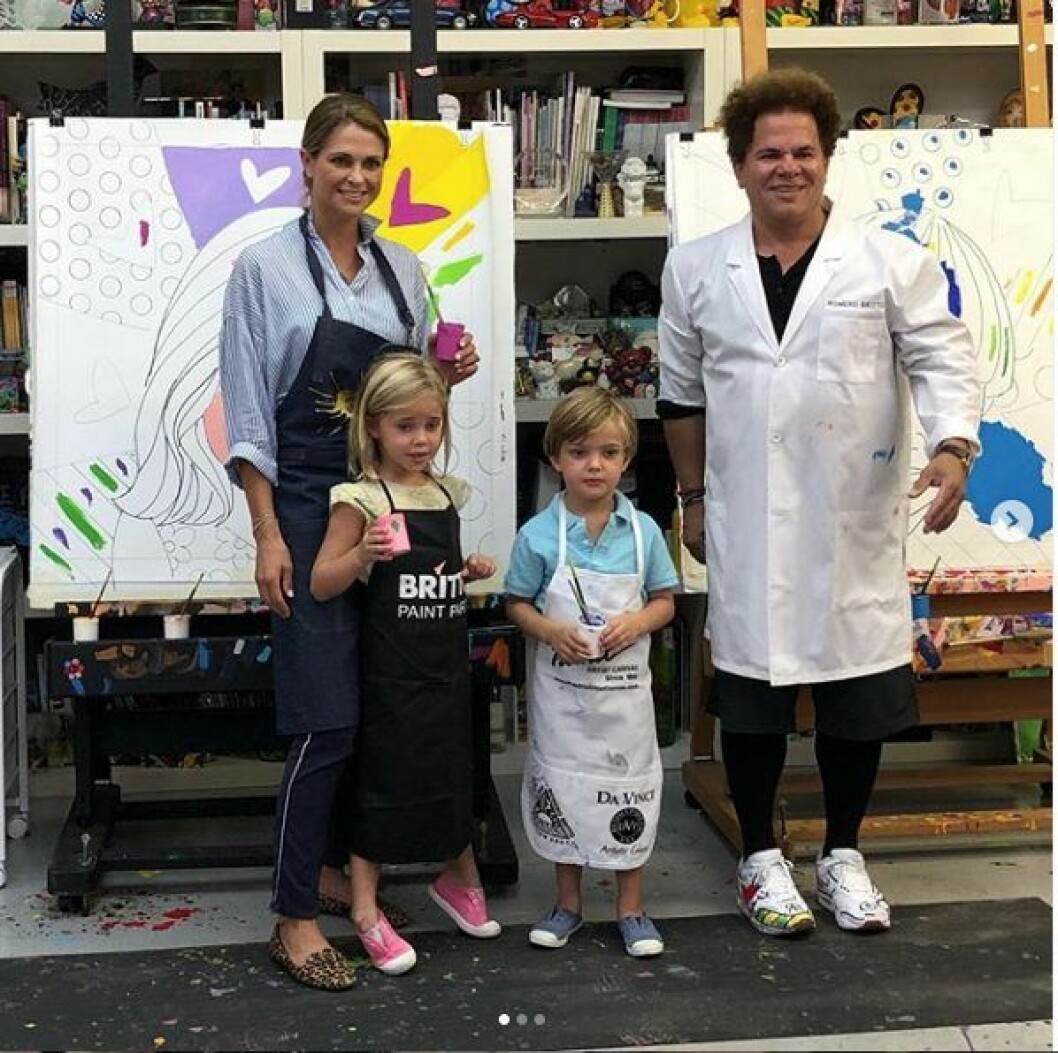 Den kungliga trion med Romero Britto. Den kungliga trion med Romero Britto.