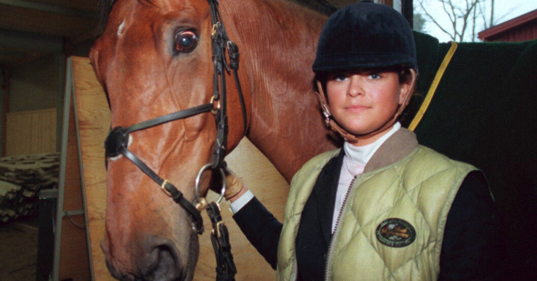 Prinsessan Madeleine var ofta i stallet. Prinsessan Madeleine.