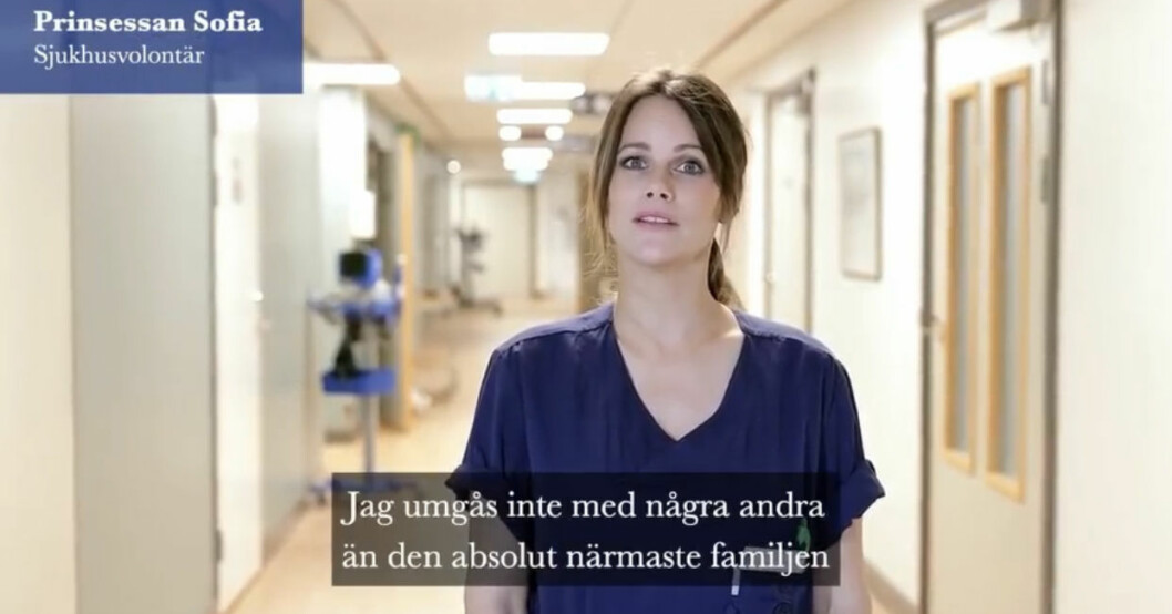 Prinsessan Sofia agerar för att minska smittspridningen. Prinsessan Sofia Sophiahemmet i Stockholm