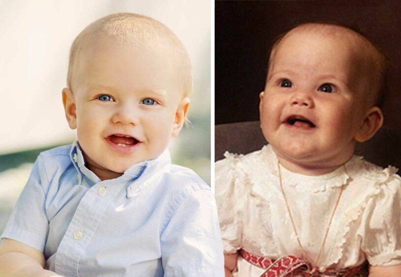 Prins Gabriel till vänster och prinsessan Sofia till höger – visst är de lika?
