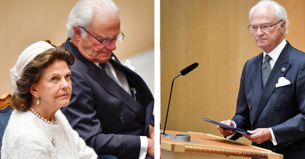 Kungen och Silvia i plenisalen – när Joar genomförde sin kupp. Kungen och Silvia i plenisalen – när Joar genomförde sin kupp.