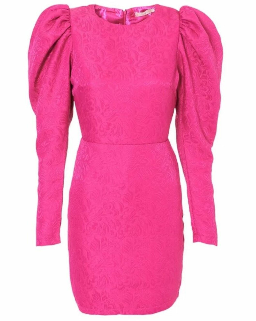 Rosa klänning med puffärm