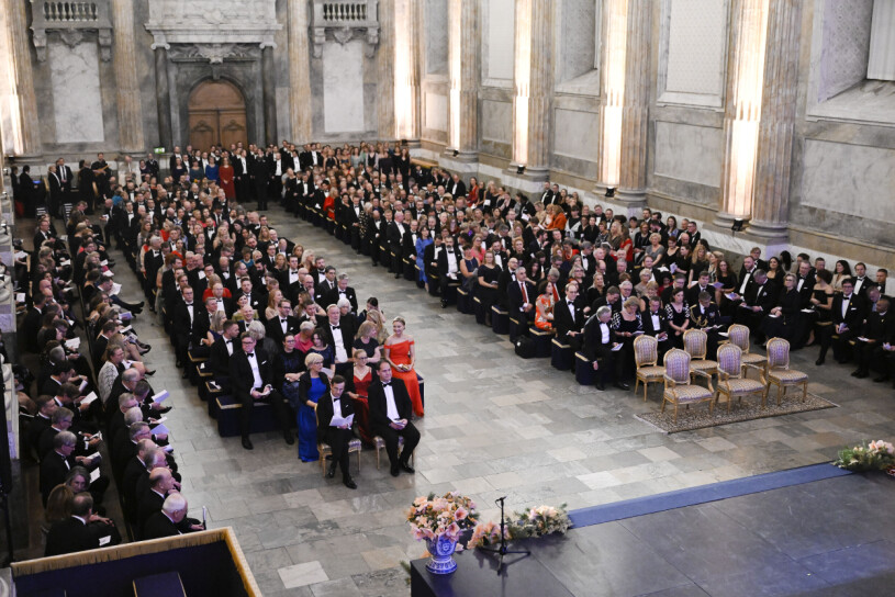 Alla gäster under en konsert i Rikssalen i samband med tisdagskvällens riksdagssupé