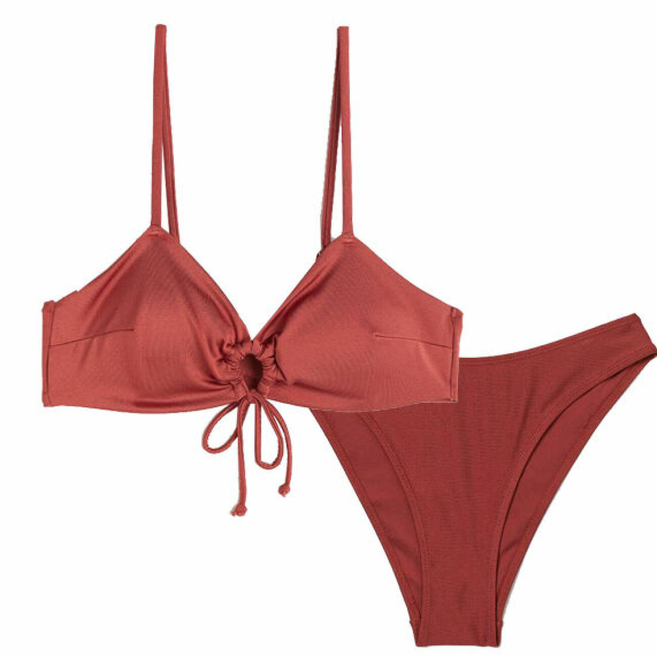 rosttröd bikini med cutout från H&amp;M