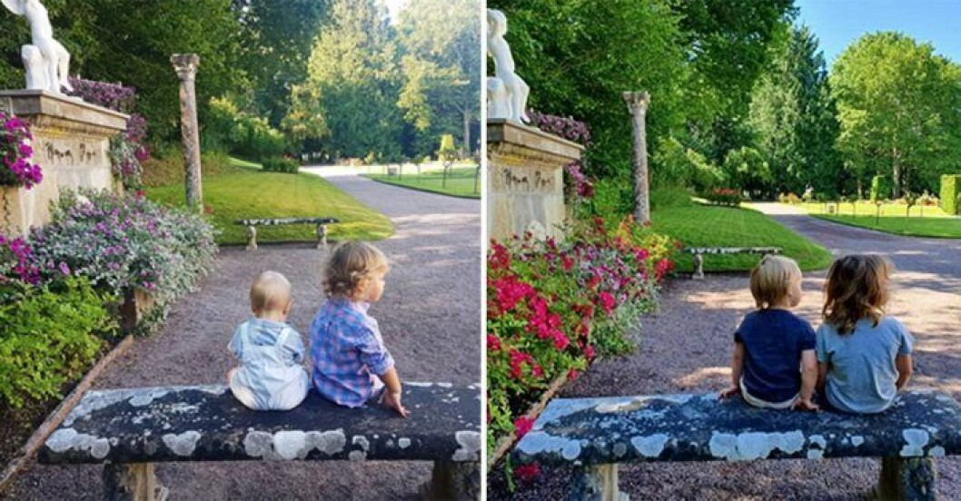 Till vänster är bilden från 2018 och till höger bilden från i år.